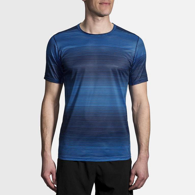 Brooks Ghost Hombre Camisetas Manga Corta - Azules (1349OYPNT)